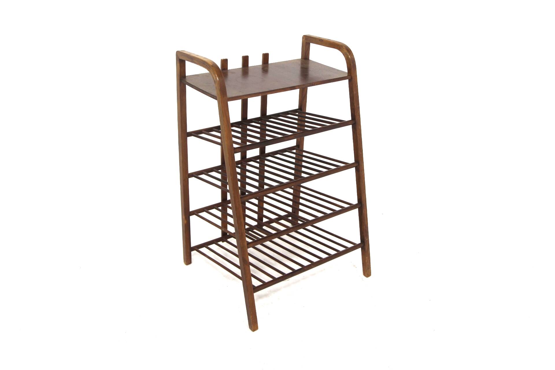 Scandinavian beech magazine rack, Sweden, 1960