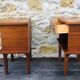Pair of vintage bedside tables, Scandinavian style 60s