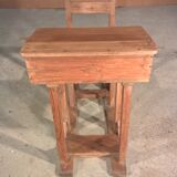 Antique school desk in Burmese teak
