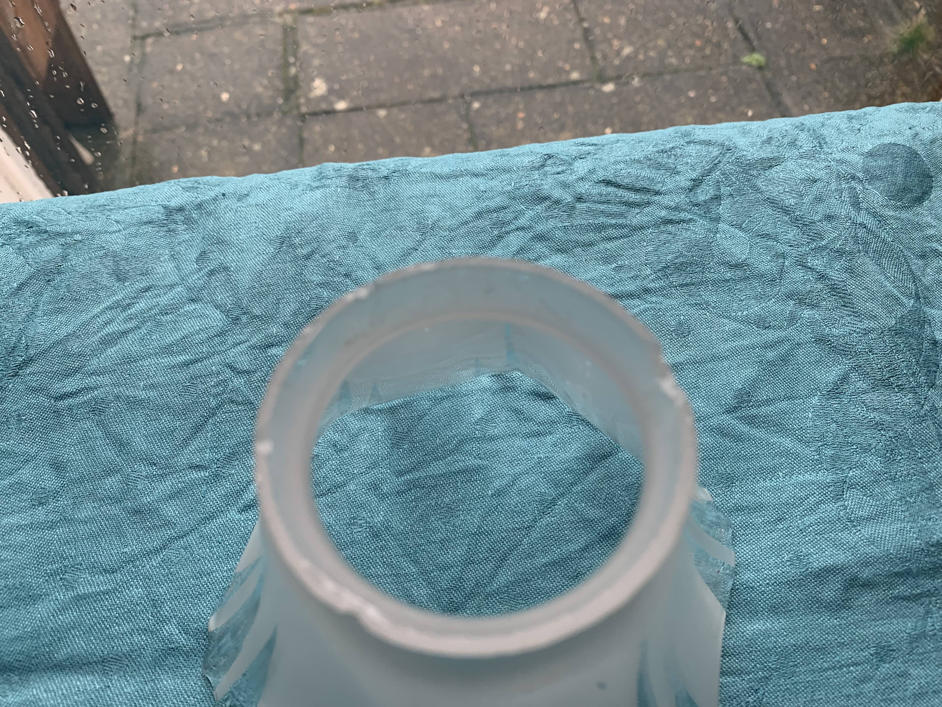 Globe tulipe en verre transparent et blanc, en forme de corolle de fleurs, vintage 1950