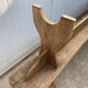 Pair of solid oak wood farmhouse benches 250cm rustic 1900