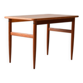 Scandinavian Teak Side Table with Turned Legs