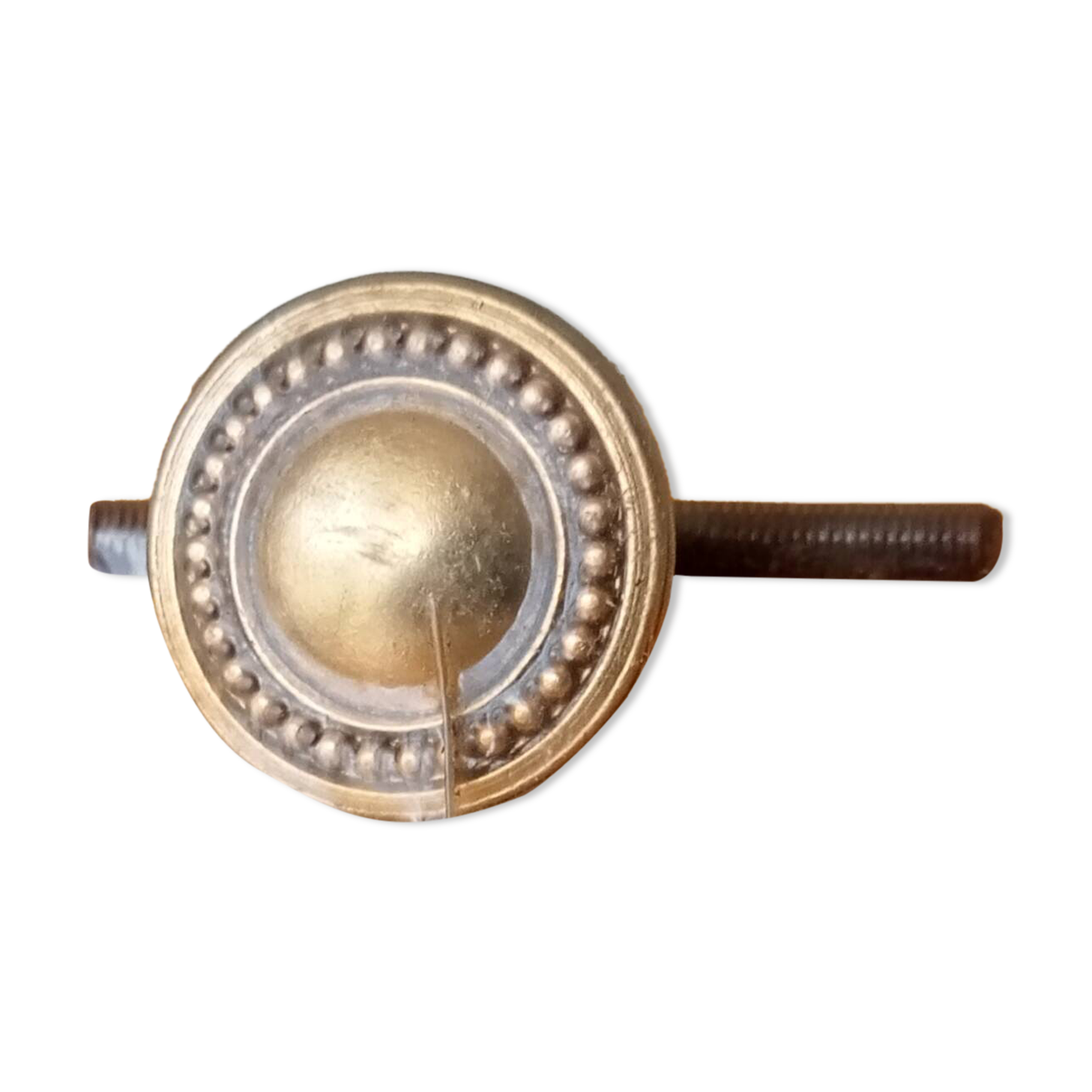 Vintage furniture knob in Louis XVI style, gilded with fine gold.