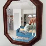 Vintage octagonal beveled mirror 50*40 cm