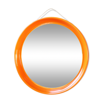 Miroir orange vintage 35cm