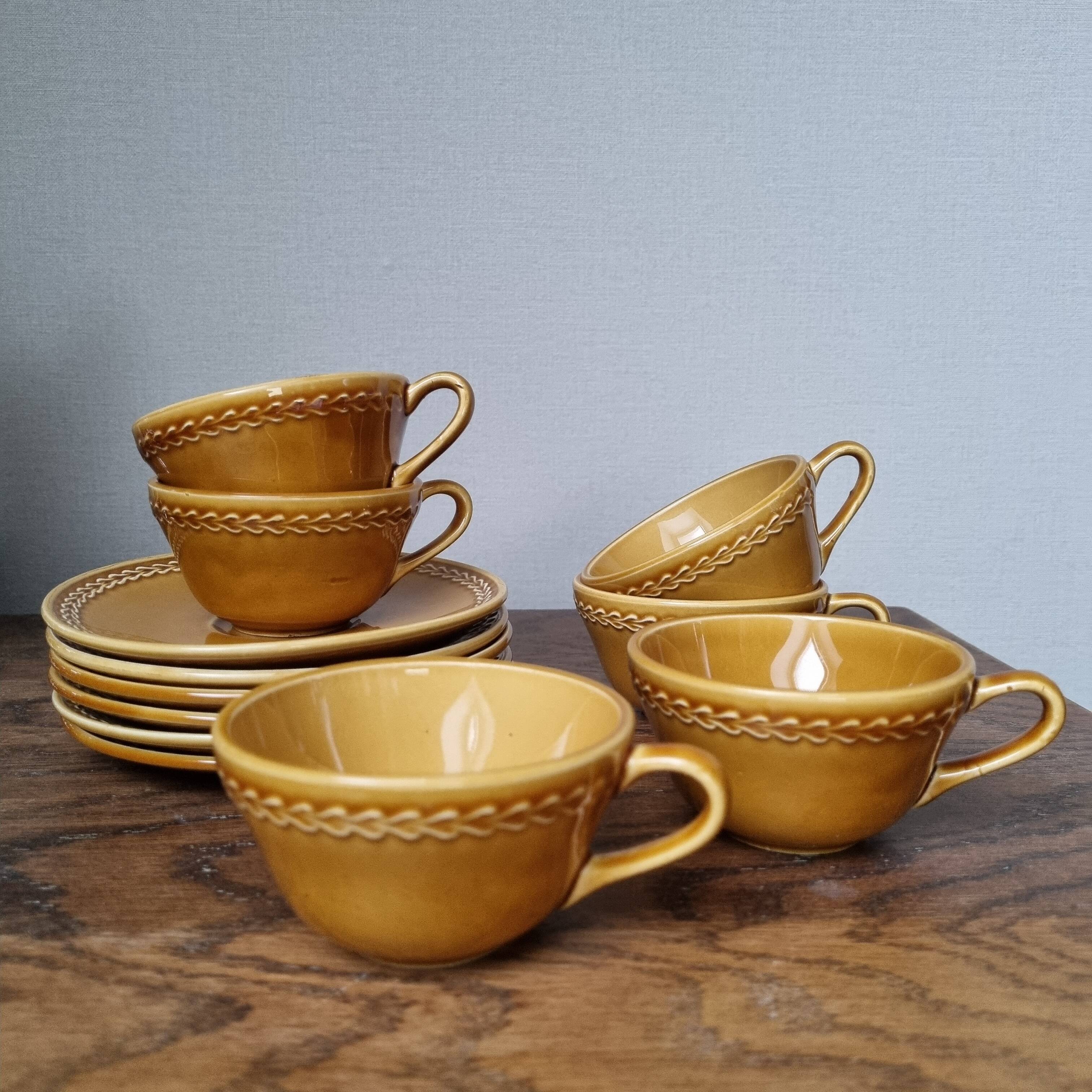 Vintage Salins earthenware coffee set