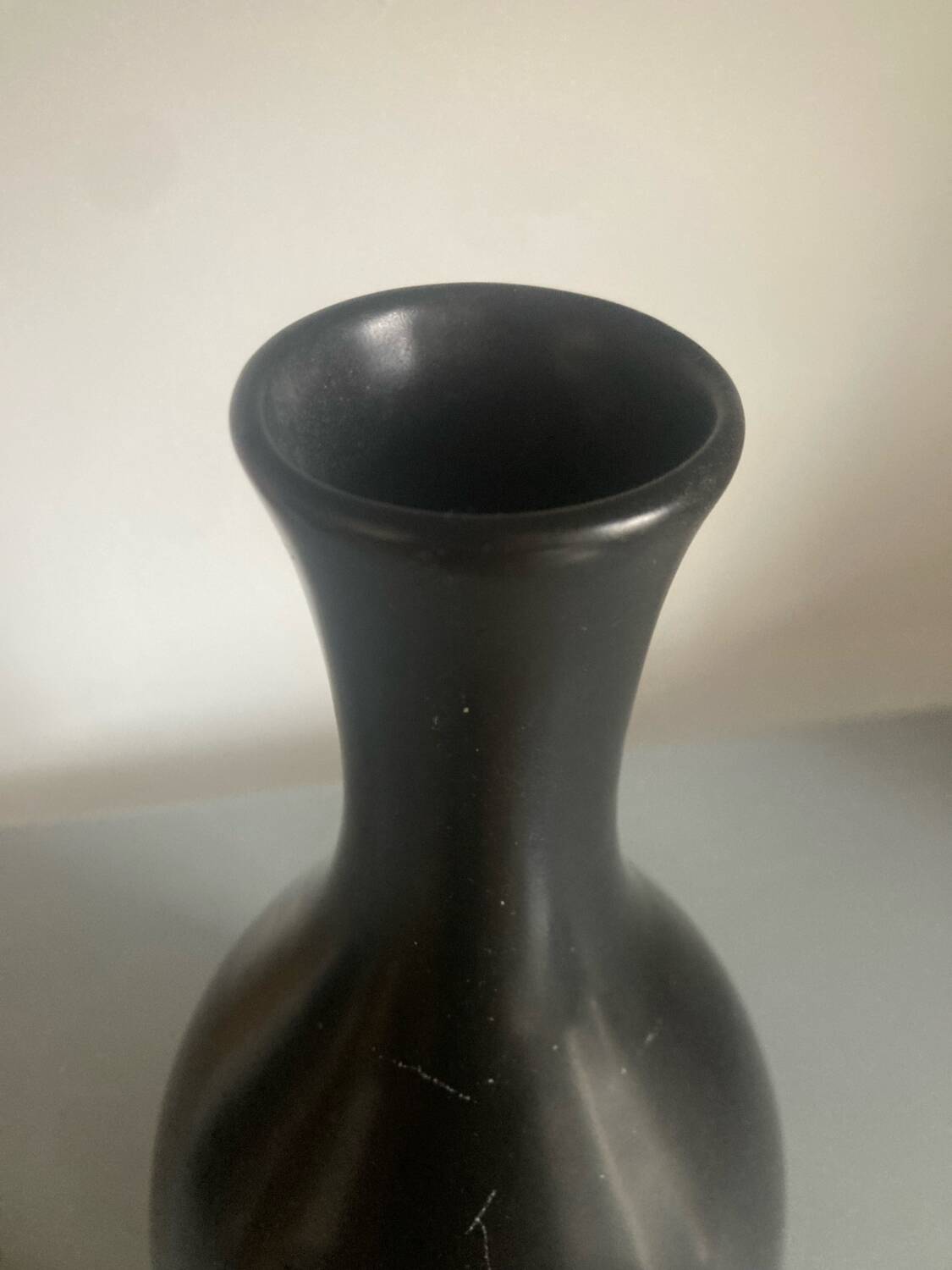 Matte black vase