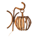 Applique en rotin et bambou années 50