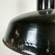 Industrial Black Enamel Factory Pendant Lamp with Iron Top, 1950s