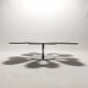 Mid century italian flower table chrome and glass, 1980s