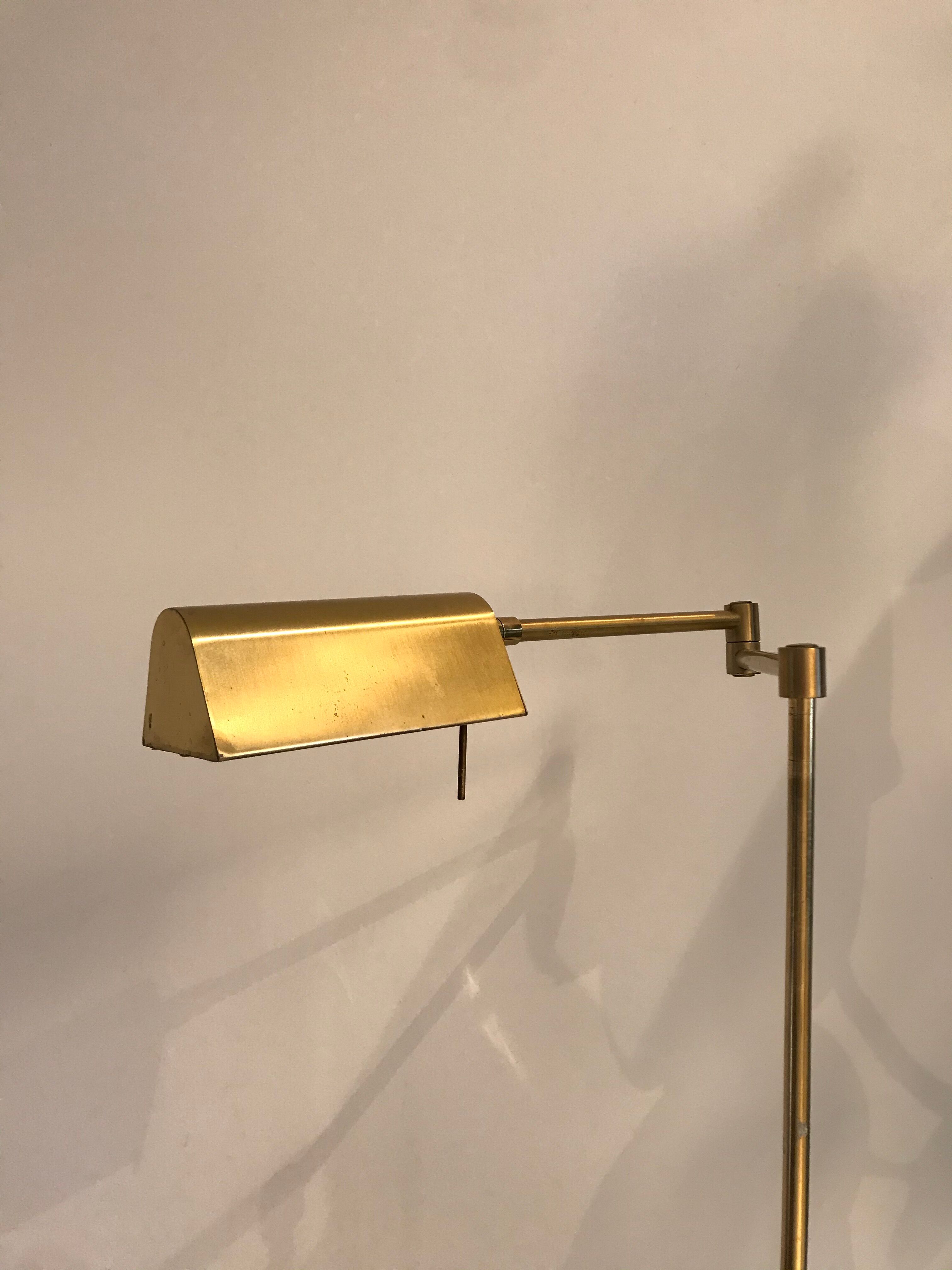 Brass reader lamppost