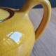 Vintage Mustard Enamelled Ceramic Teapot