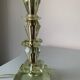 Cut glass lamp and vintage Clichy glass globe