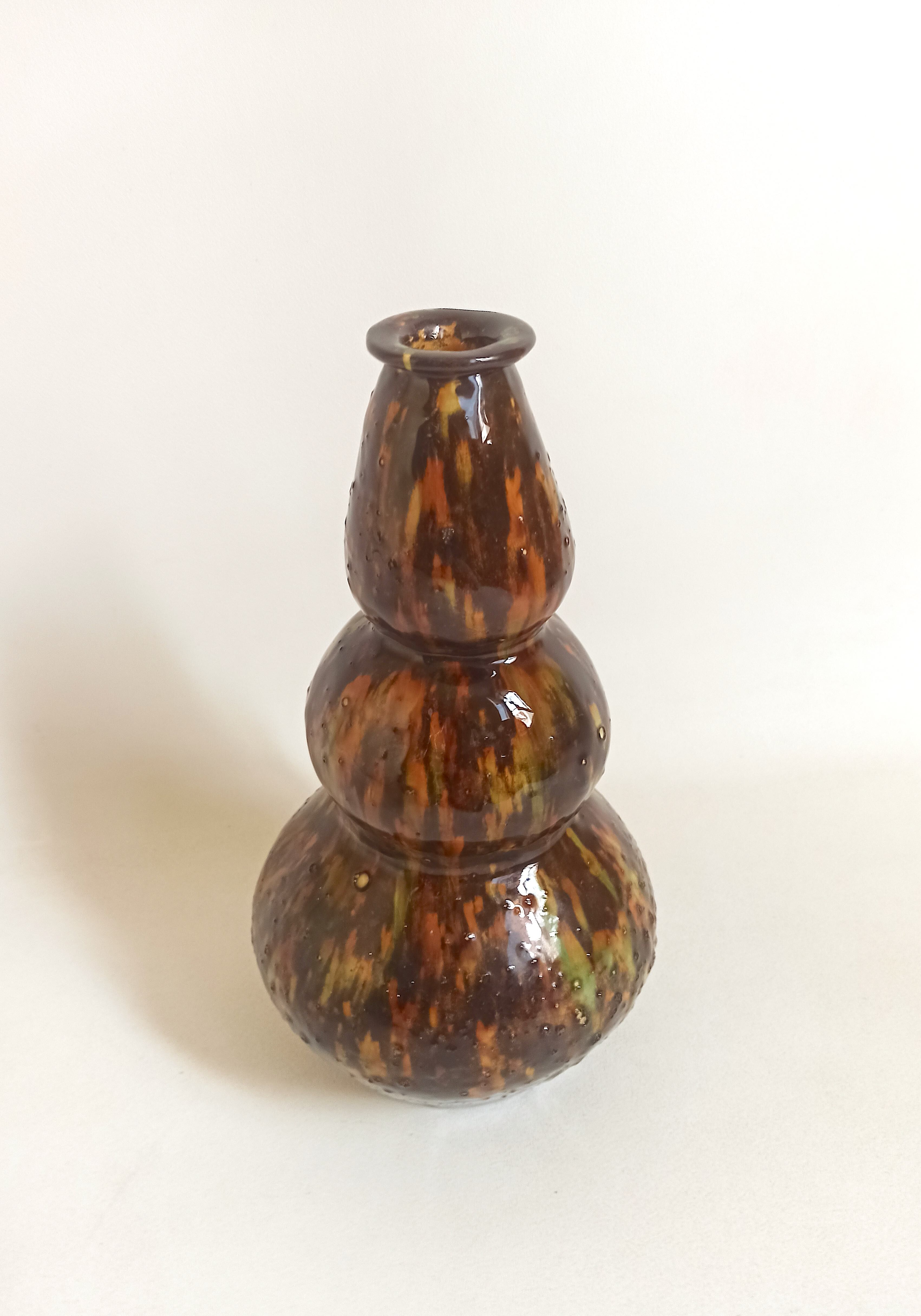 Large ceramic vase 70s height 35 cm
