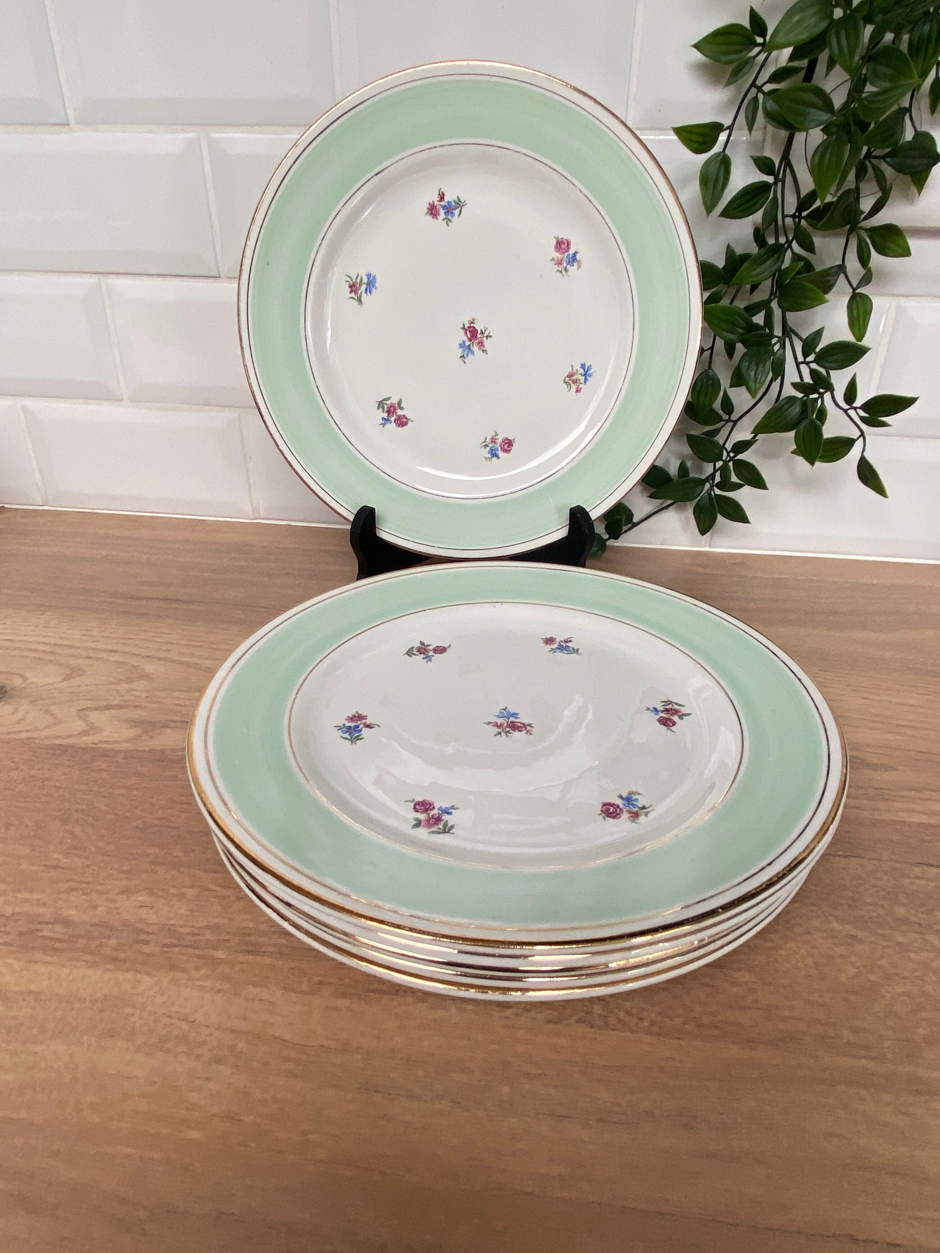 Set of 6 flat plates l'Amandinoise