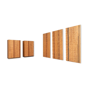 Set de 3 panneaux muraux et 2 armoires