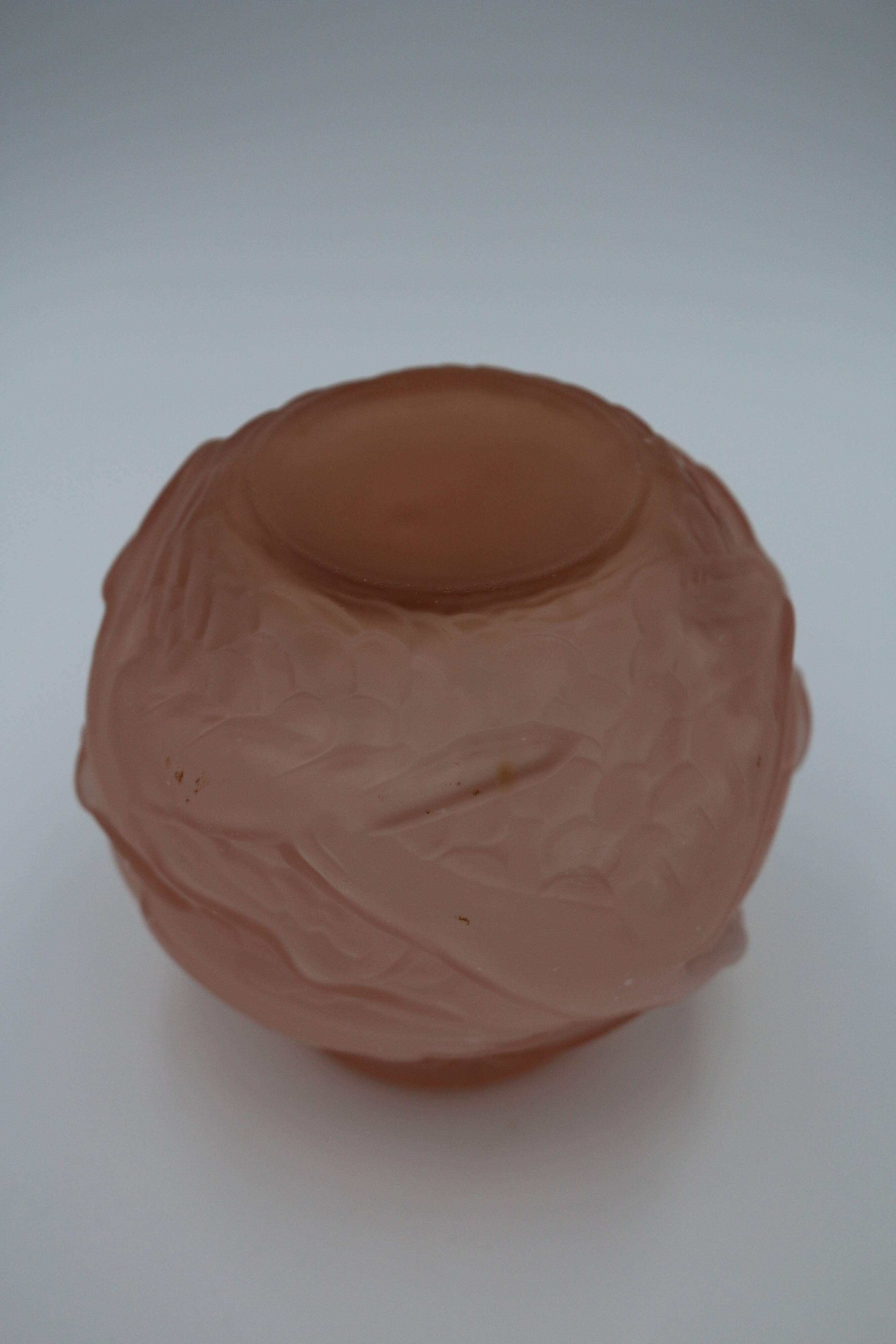 Art Deco glass ball vase