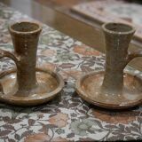 Bougeoirs en grès