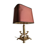 Bronze metal foot lamp gold fish vintage