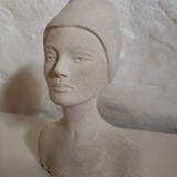 Woman bust in plaster