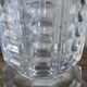 Vintage transparent cut glass pedestal vase