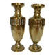Pair of brass vases