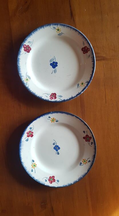 Set of 2 plates Digoin Sarreguemines model Mary Lou