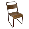 Chaise style Bauhaus en bois et métal