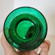 Small green bubbled blown glass vase