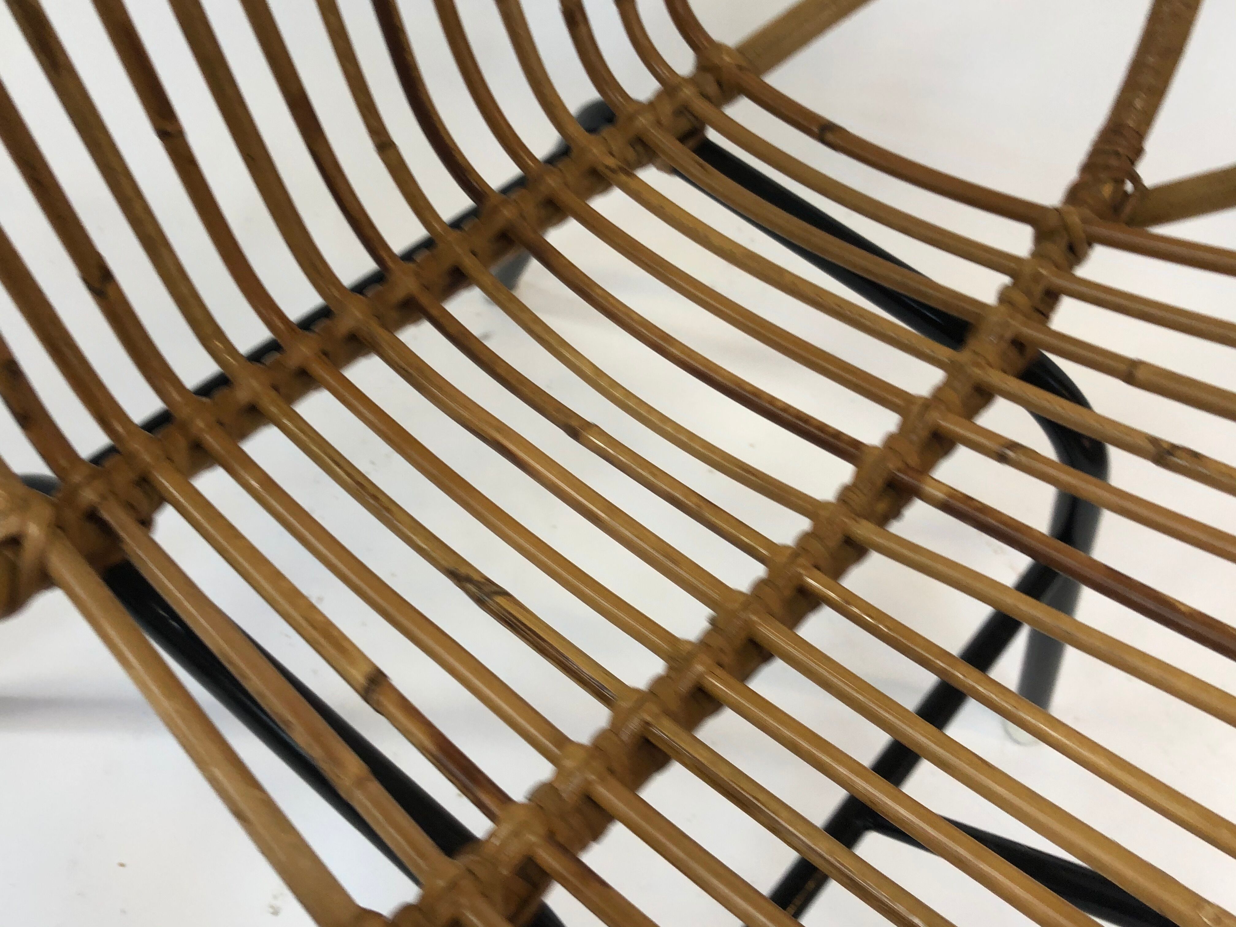 Rohe Noordwolde rattan chair, 1960, Netherlands XL siz
