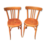 Pair of bistro chairs with bars