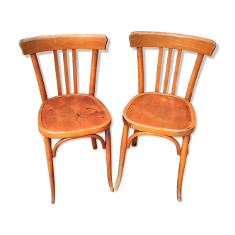 Pair of bistro chairs with bars