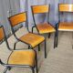 Lot de 18 chaises vintage "mullca"