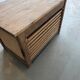 Low workshop cabinet with 8 drawers in solid wood, printing style.