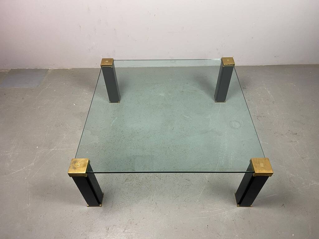 Hollywood Regency Mid-century Design Peter Ghyczy Glass & Brass.