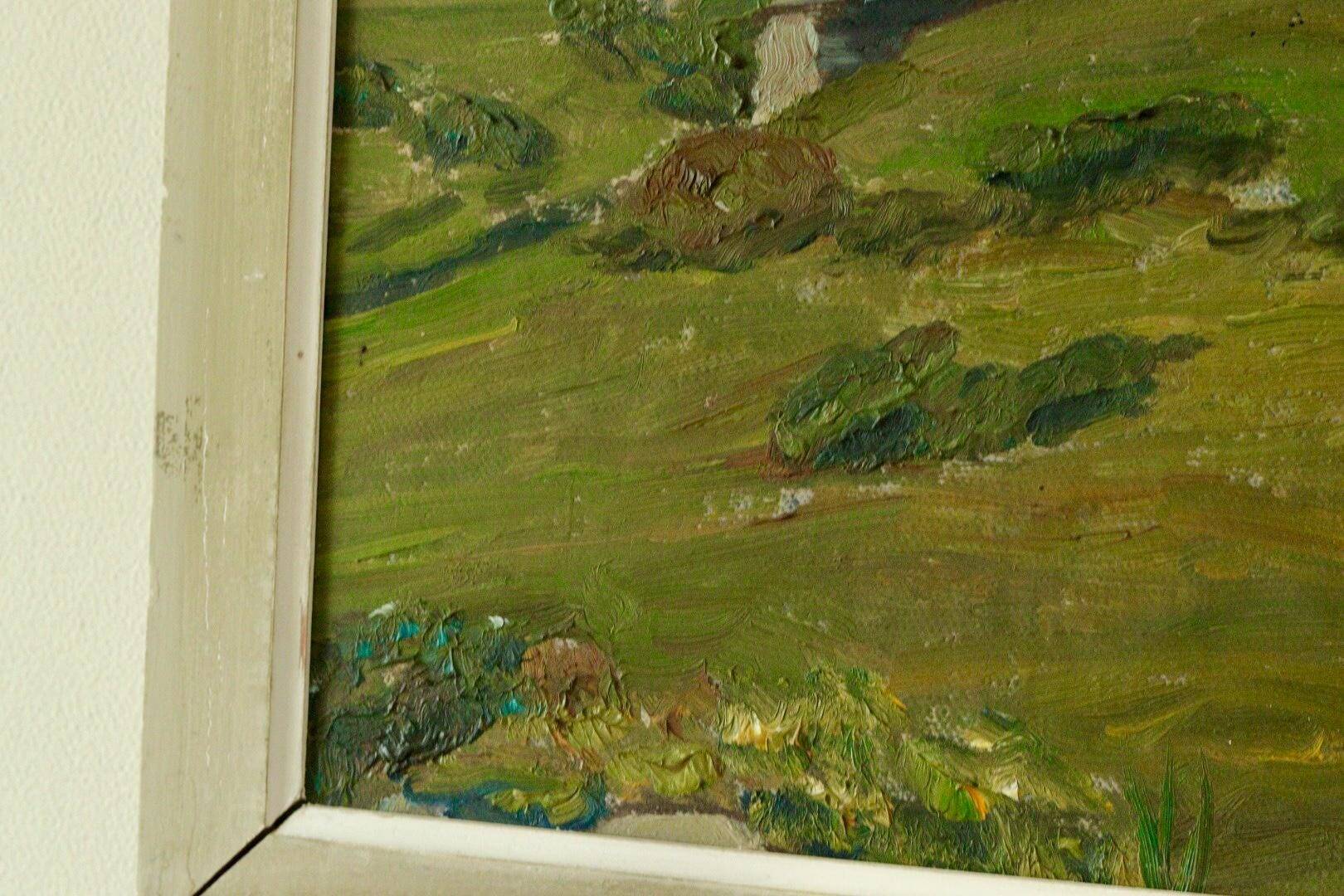 Original oil on canvas from the mid-20th century – landscape
