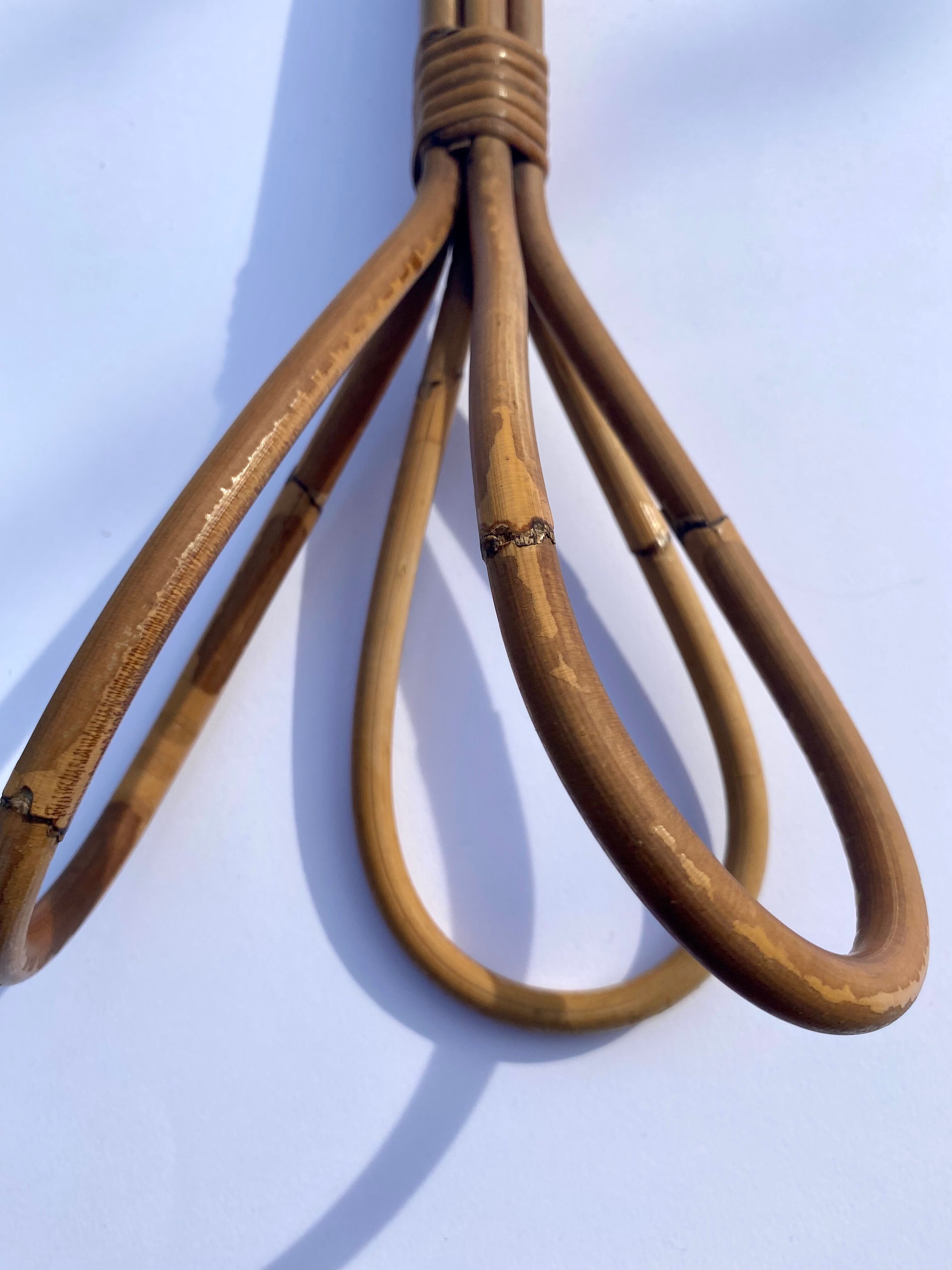 Lampe rotin, câble 2 m, interrupteur vintage