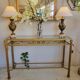Golden metal console