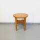 vintage light wood pedestal table from the 50s 60s