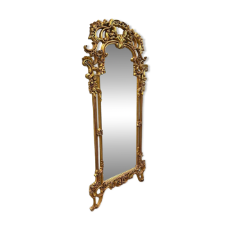 Golden wooden mirror