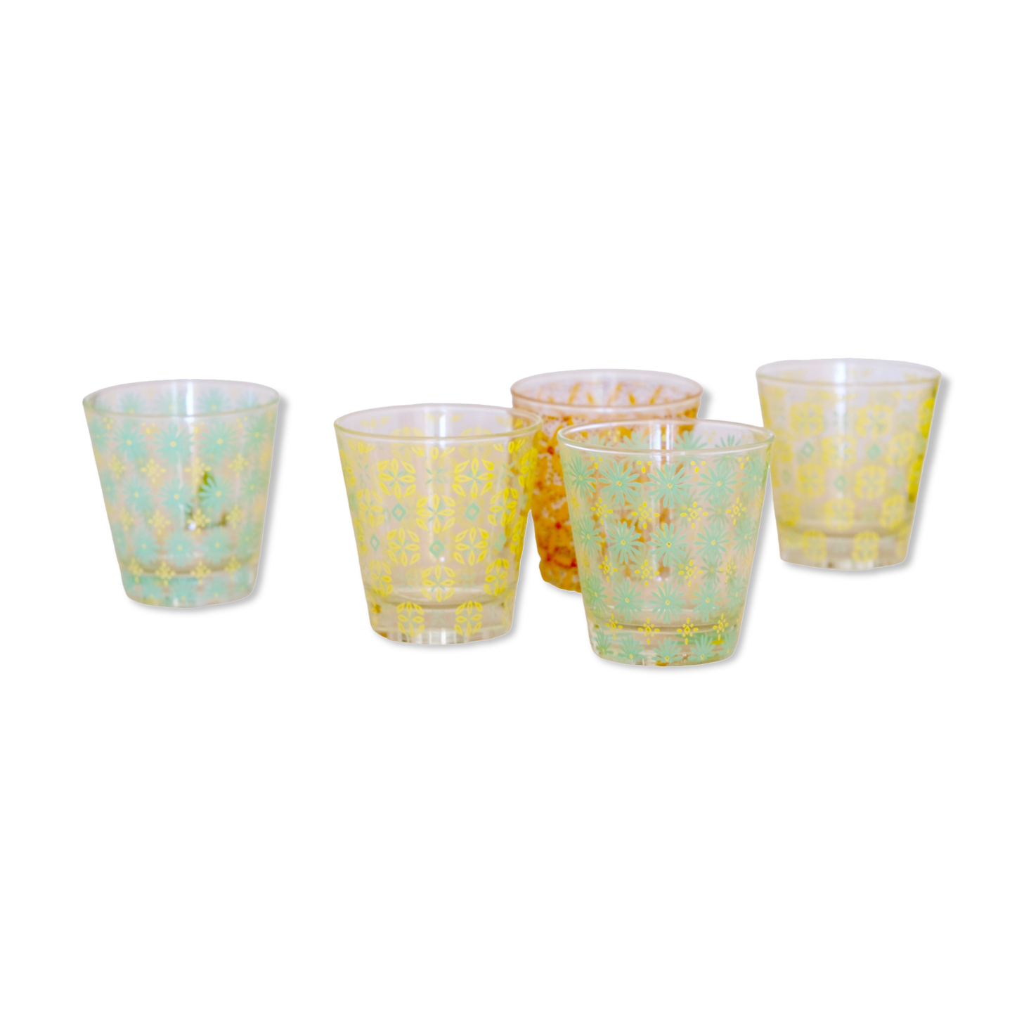 Vintage flower glasses Cerve Italy