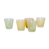 Vintage flower glasses Cerve Italy