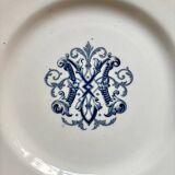6 assiettes plates en terre de fer K&G Lunéville
