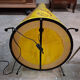 Very large sculptural vintage floor lamp in exotic tropical style.