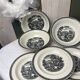 Set of 3 large cups and 3 old Wedgwood Lugano model bread plates