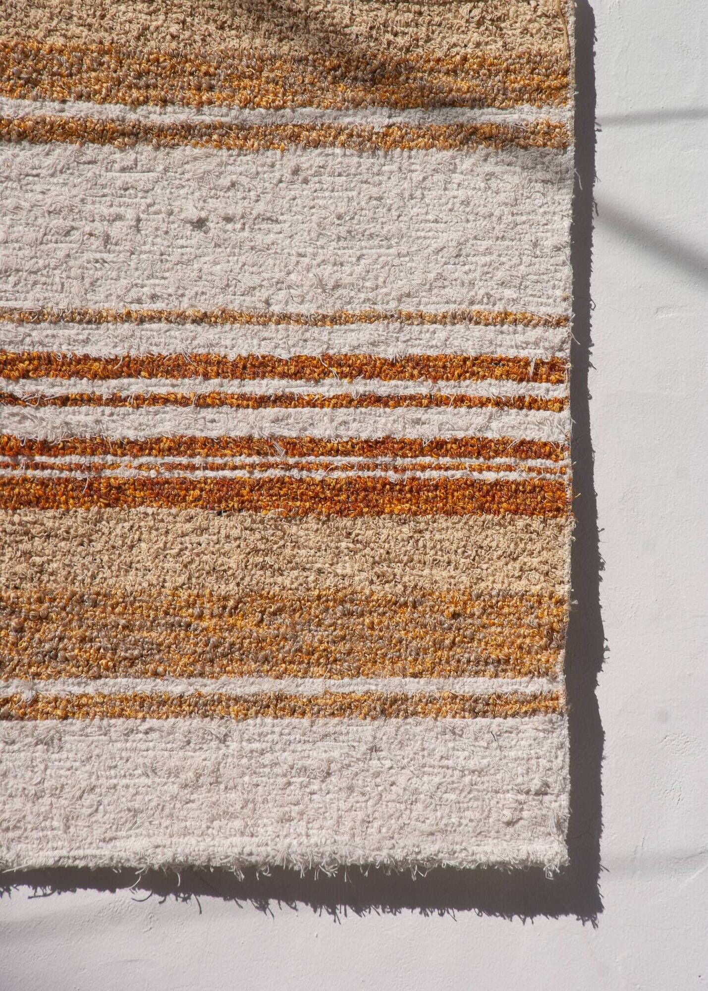Tapis artisanal tissé main en coton recyclé - 40 x 60 cm
