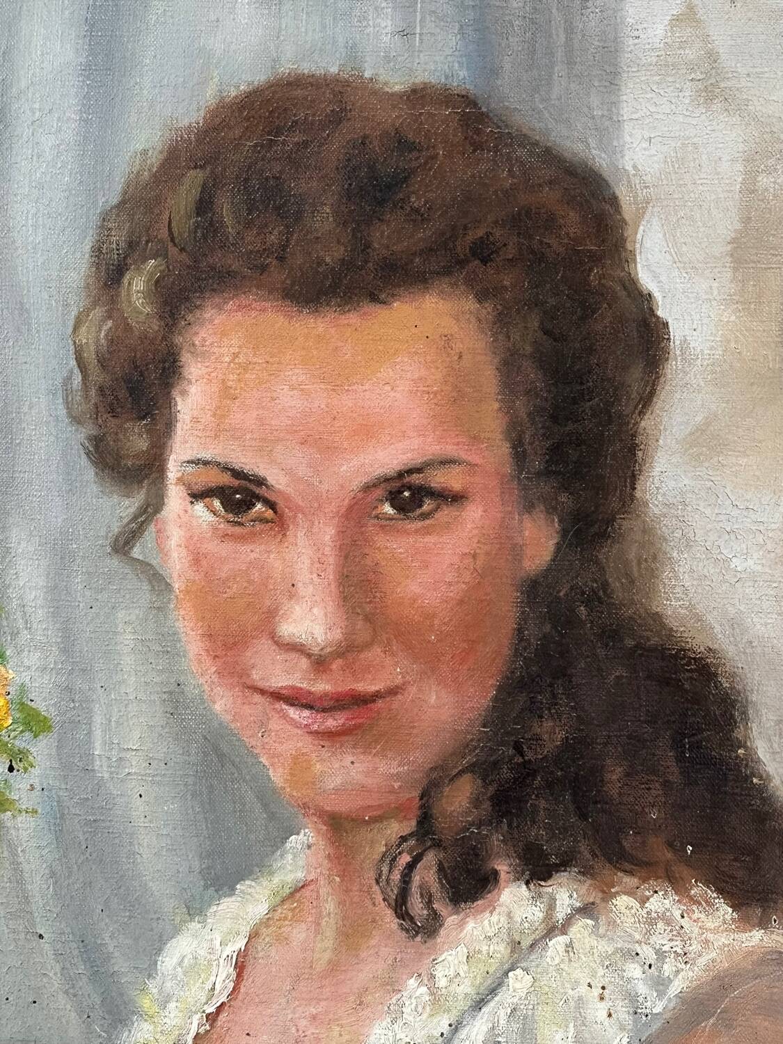Tableau : huile sur toile - Portrait de femme