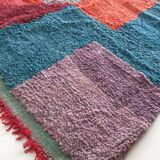 Moroccan Berber carpet Boujaad with colorful flats 285x188cm