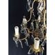 Cage chandelier 6 lights in bronze and crystal
