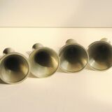 Set of 4 Art Deco candle holders by Just Andersen from the 1940s - fine elegant minimalist design.